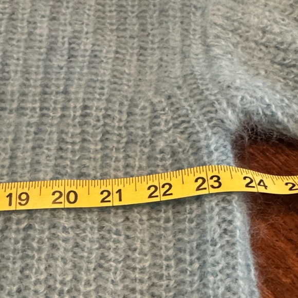 COS Soft Blue Green Mohair Blend Cowl Neck Sweater MED NWT - Picture 10 of 13